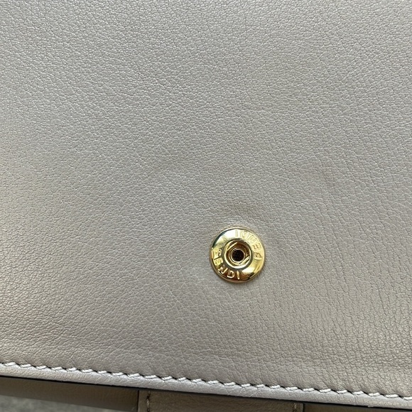 Authentic FENDI Peekabo Gray Beige Roman Leather Long Wallet Made in Italy - Picture 12 of 14